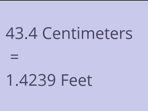 43.4 CM TO FEET