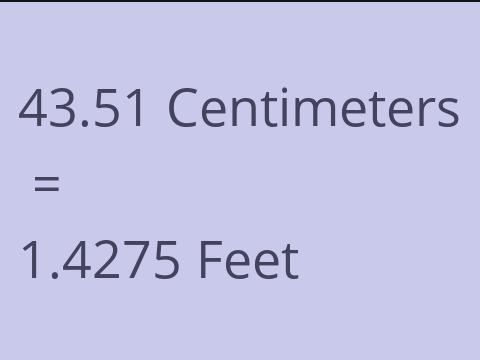 43.51 CM TO FEET