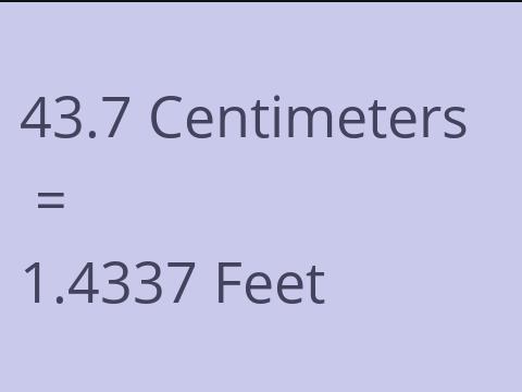 43.7 CM TO FEET