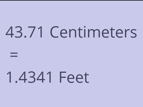 43.71 CM TO FEET