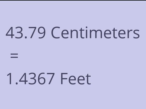 43.79 CM TO FEET