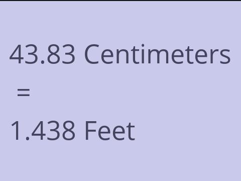 43.83 CM TO FEET