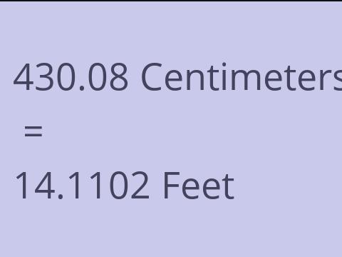 430.08 CM TO FEET