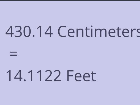 430.14 CM TO FEET