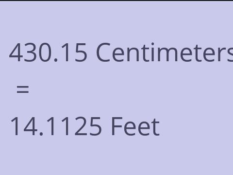 430.15 CM TO FEET