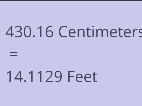 430.16 CM TO FEET