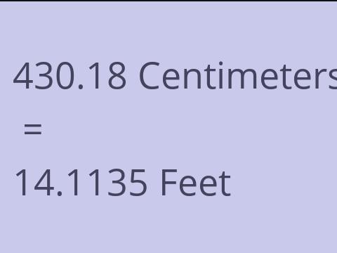 430.18 CM TO FEET