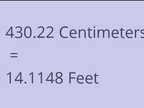 430.22 CM TO FEET