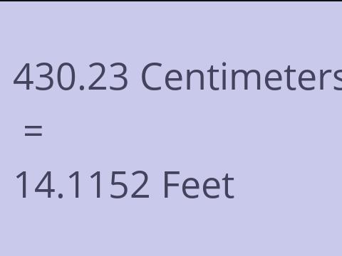 430.23 CM TO FEET