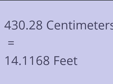 430.28 CM TO FEET