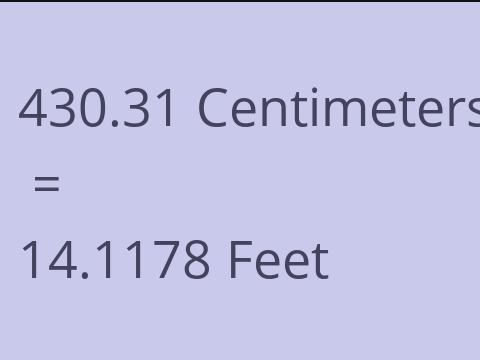 430.31 CM TO FEET