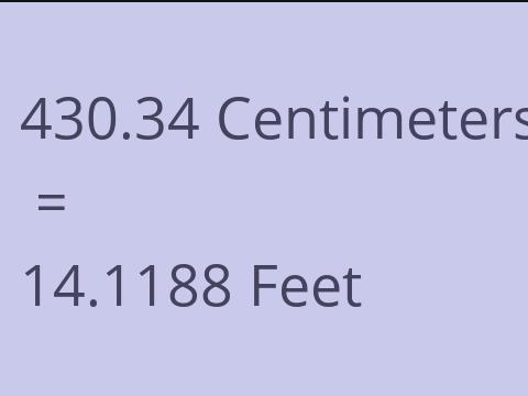 430.34 CM TO FEET