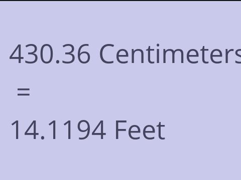 430.36 CM TO FEET