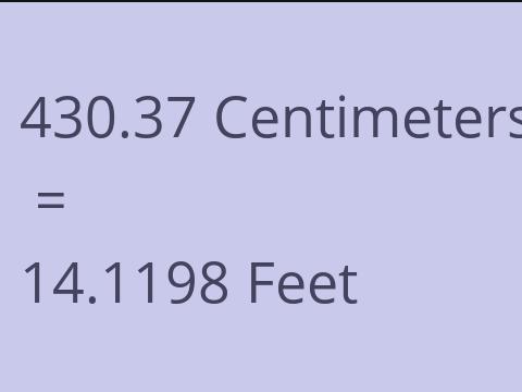 430.37 CM TO FEET