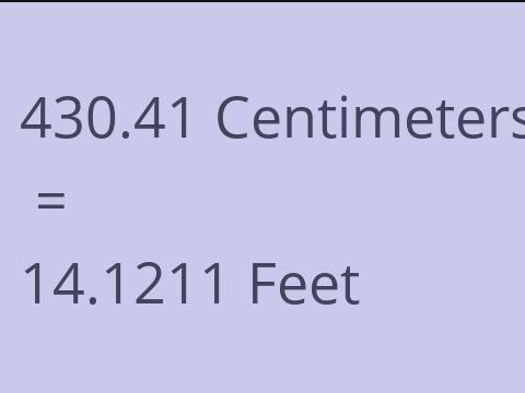 430.41 CM TO FEET