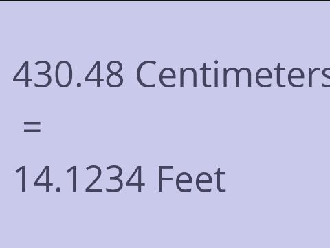 430.48 CM TO FEET