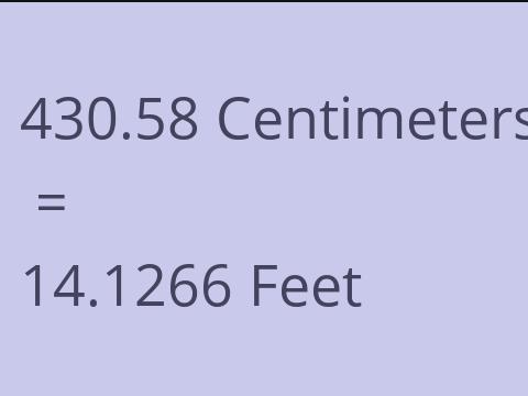 430.58 CM TO FEET