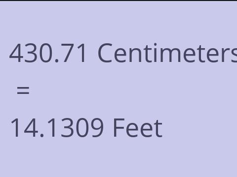 430.71 CM TO FEET