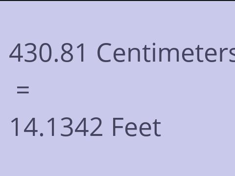 430.81 CM TO FEET