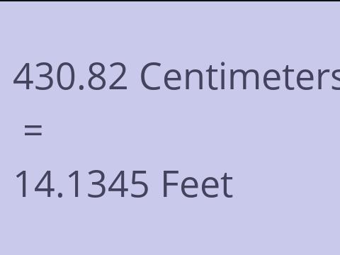 430.82 CM TO FEET