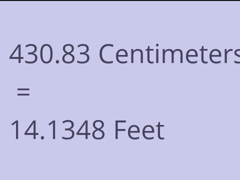 430.83 CM TO FEET