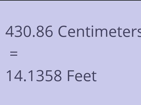 430.86 CM TO FEET