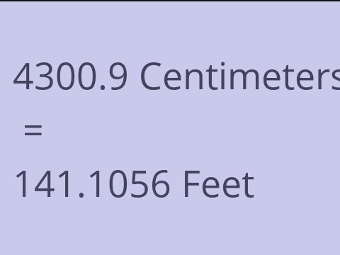 4300.9 CM TO FEET