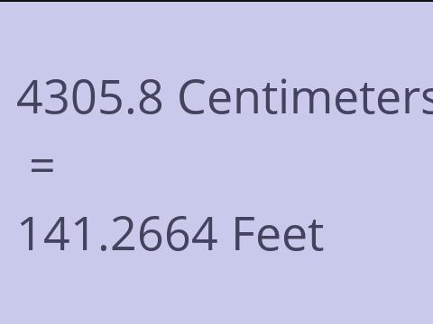 4305.8 CM TO FEET