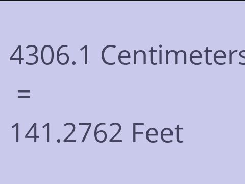 4306.1 CM TO FEET