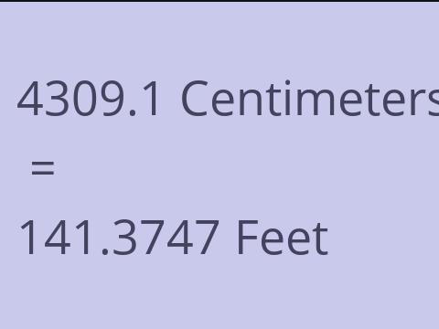 4309.1 CM TO FEET