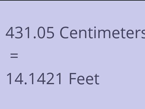 431.05 CM TO FEET