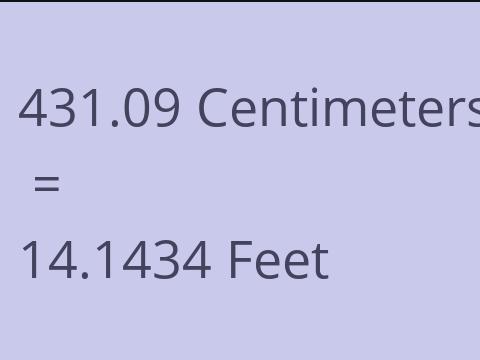 431.09 CM TO FEET