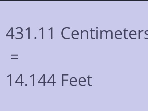 431.11 CM TO FEET