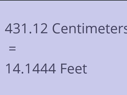 431.12 CM TO FEET