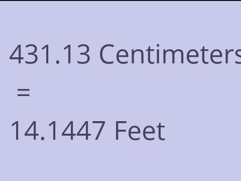 431.13 CM TO FEET