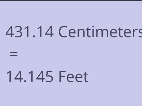 431.14 CM TO FEET