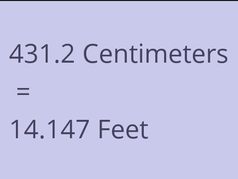 431.2 CM TO FEET