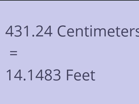 431.24 CM TO FEET