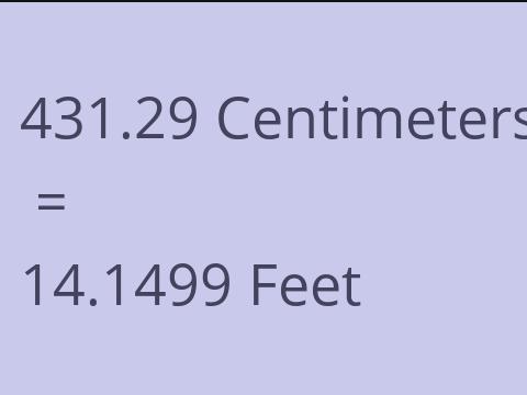 431.29 CM TO FEET