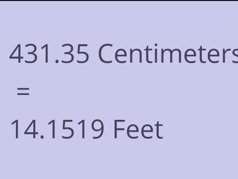 431.35 CM TO FEET