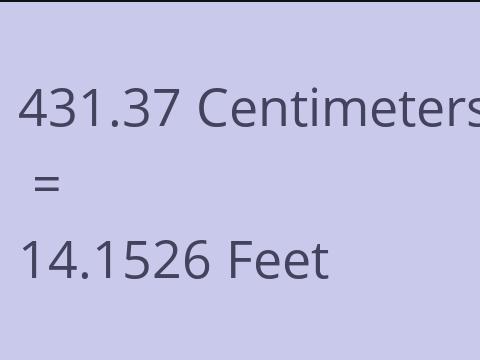 431.37 CM TO FEET