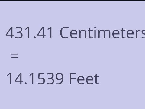 431.41 CM TO FEET