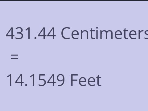 431.44 CM TO FEET