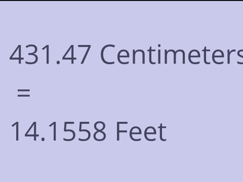 431.47 CM TO FEET