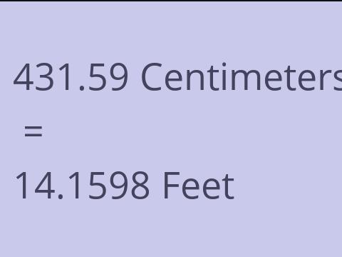 431.59 CM TO FEET