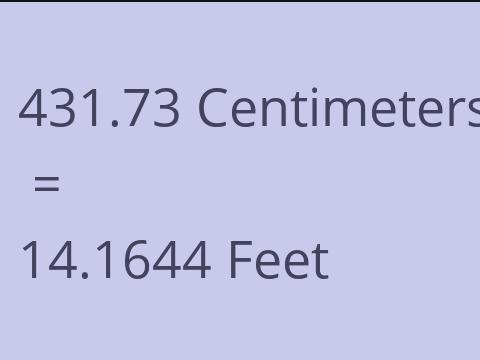 431.73 CM TO FEET