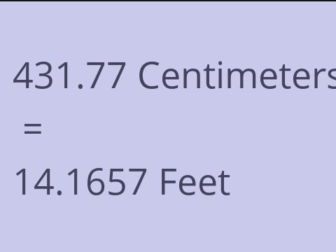 431.77 CM TO FEET