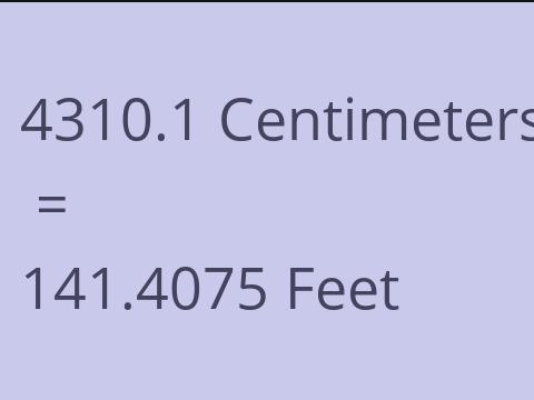 4310.1 CM TO FEET