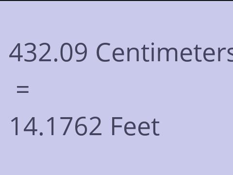 432.09 CM TO FEET