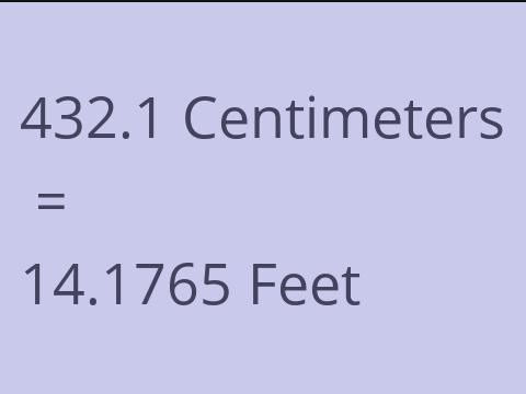 432.1 CM TO FEET